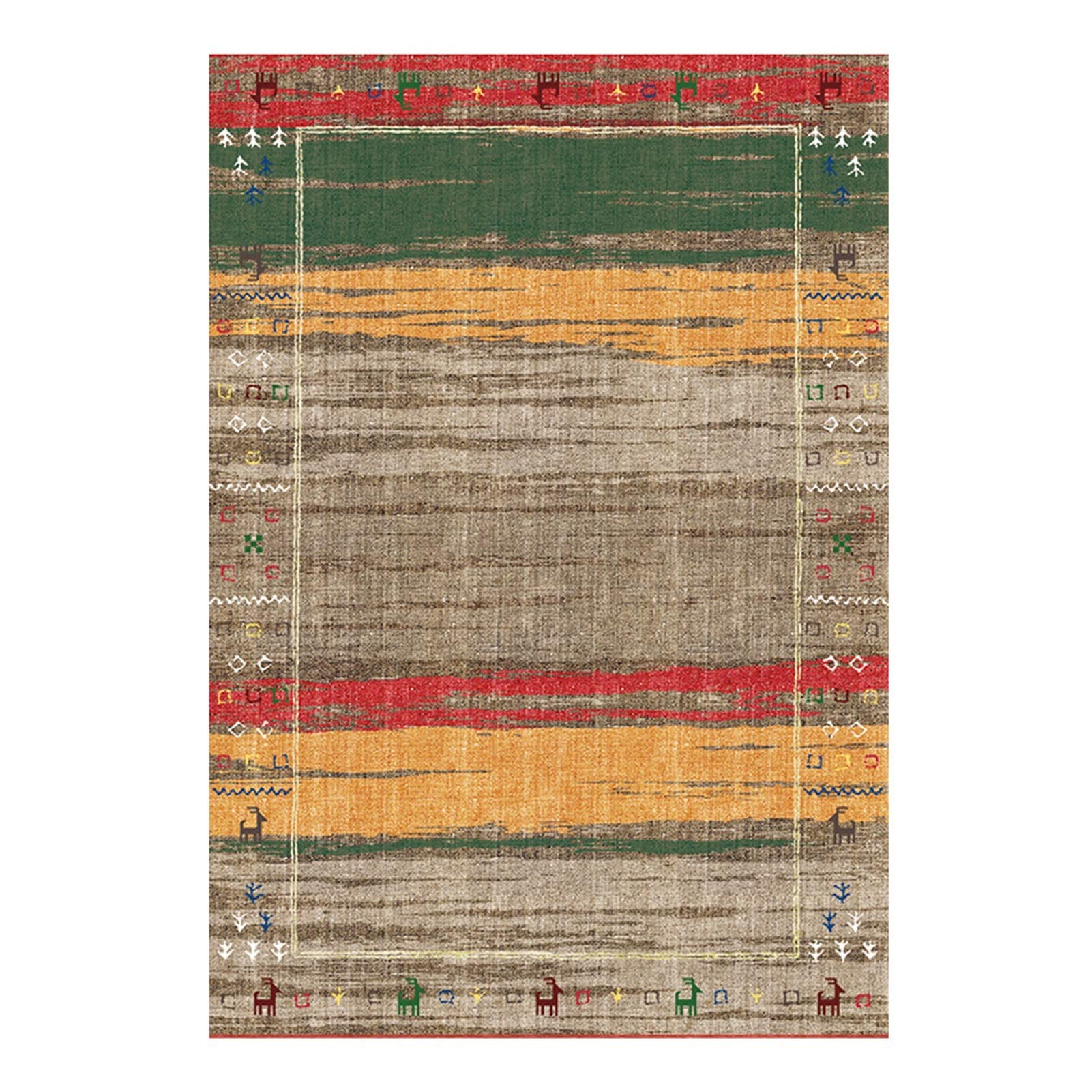 Tapis bohème coloré antidérapant et lavable pour sécuriser le salon avec animaux