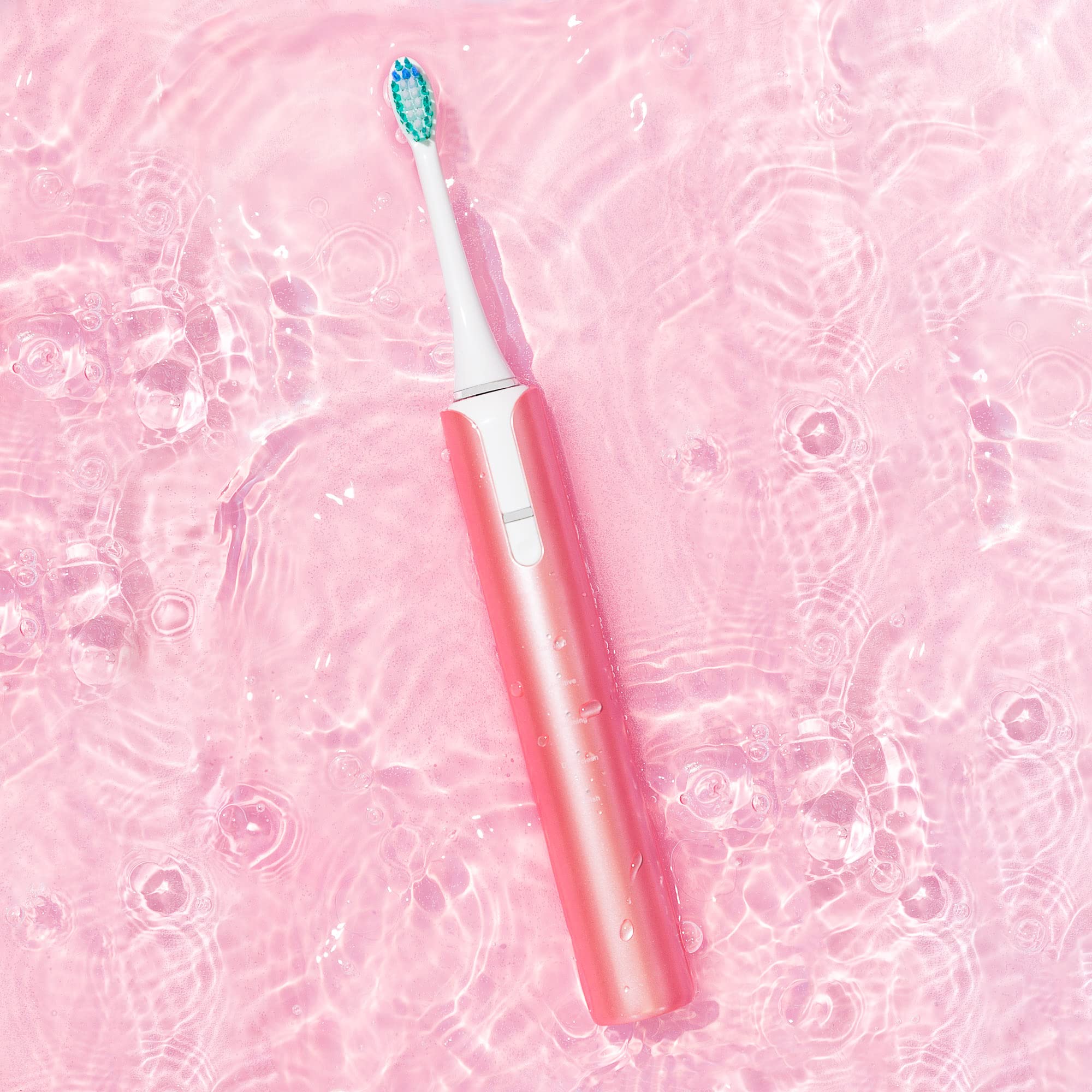 Soniclean Lux Sonic Spazzolino da denti per Adulti Con 6 Testine, Ricaricabile, Automatico, Oro Rosa