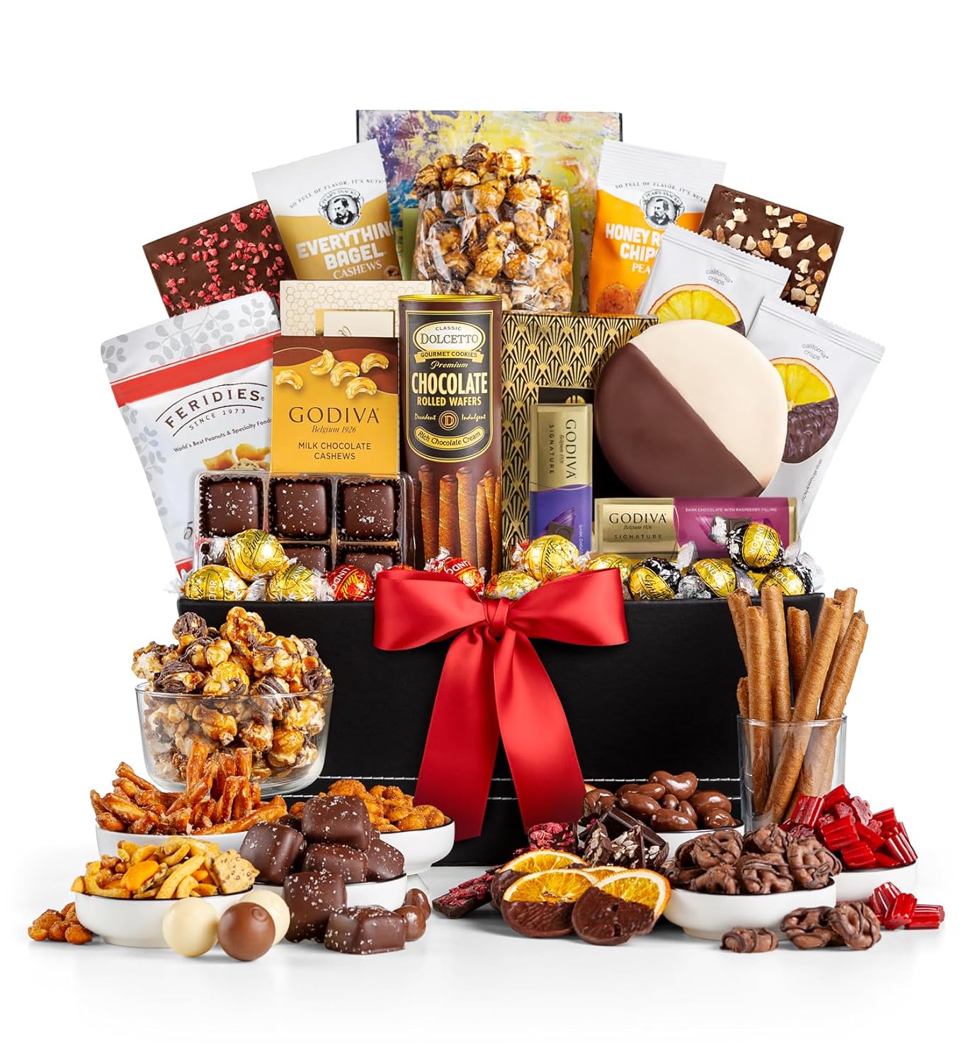 The GiftTree Manhattan Gourmet Gift Basket – Premium Food Gift Basket with Nuts, Cookies, Chocolates & Snacks – Holiday, Birthday, Thank You & Corporate Gift Idea
