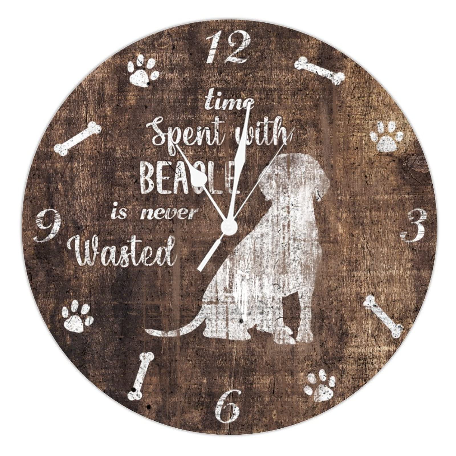 Horloge murale en bois personnalisée 38 cm artisanale et silencieuse