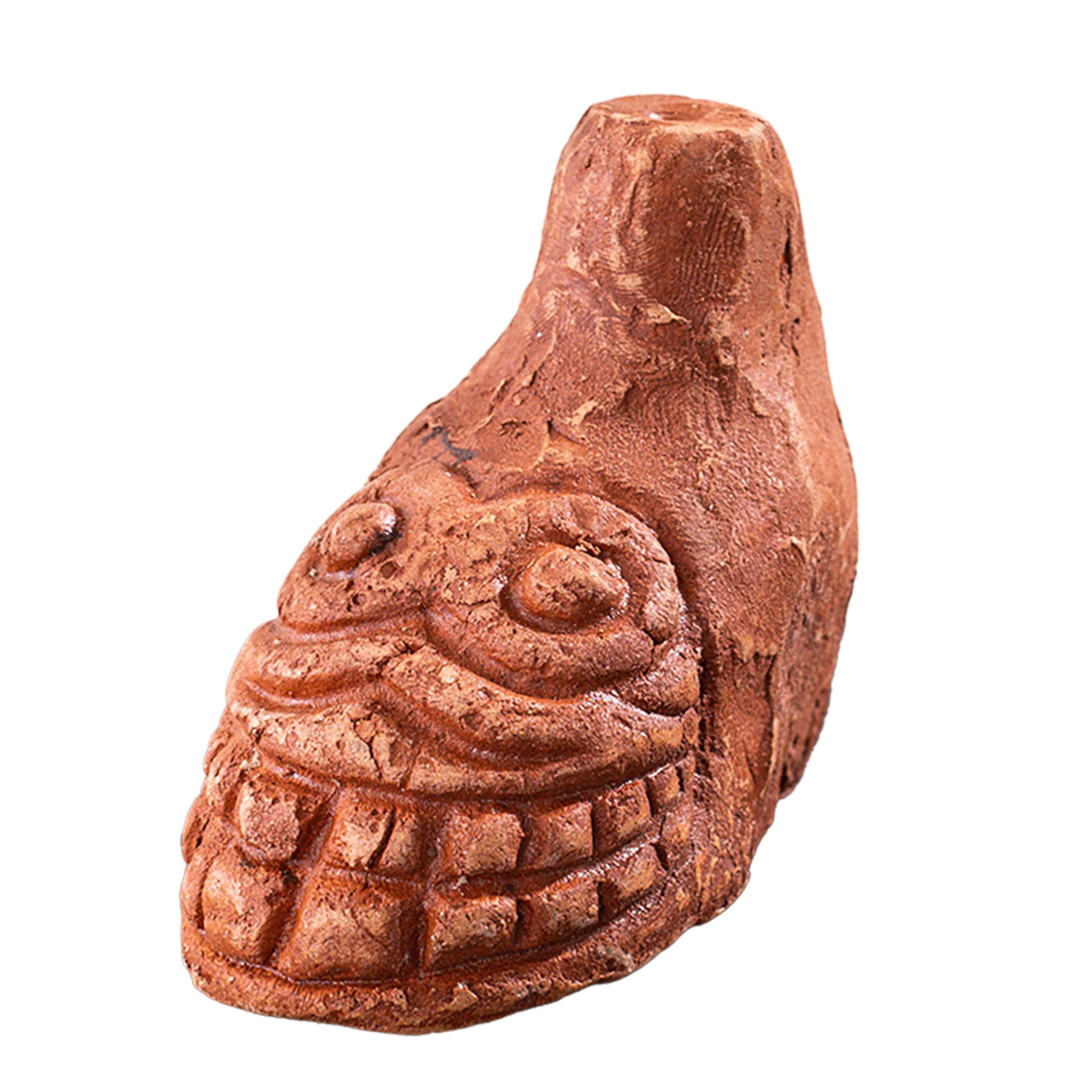 Sifflet de la mort aztèque – Plus de 125 décibels – Son humain authentique – Sifflet de guerre aztèque antique pour Halloween et cadeaux (rouge)