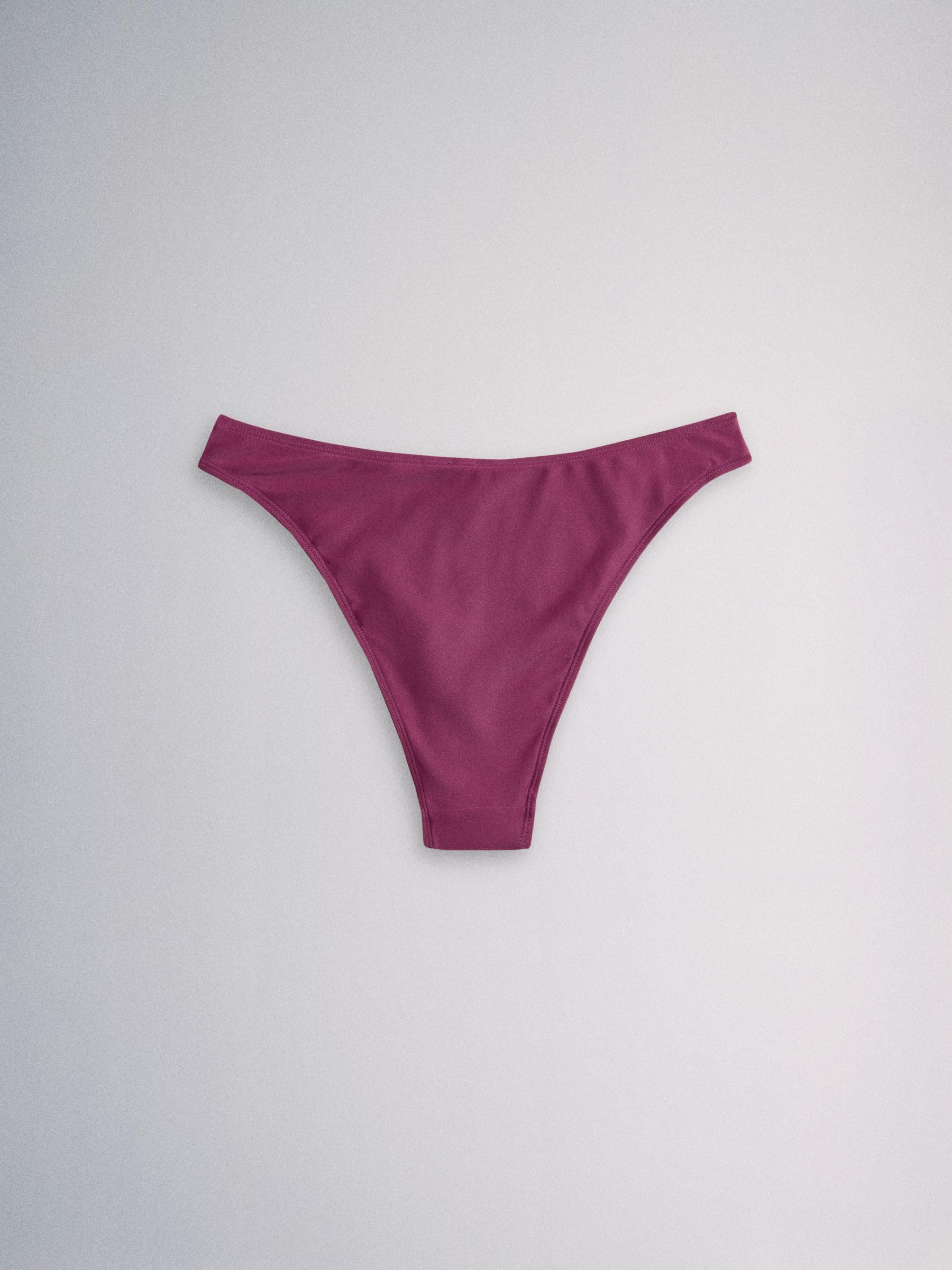 THE SET Donne Confezione da 3 di Slip Bikini a Gamba Alta | Adulto, High Leg, Mid Rise, Pull On, Lavabile in lavatrice