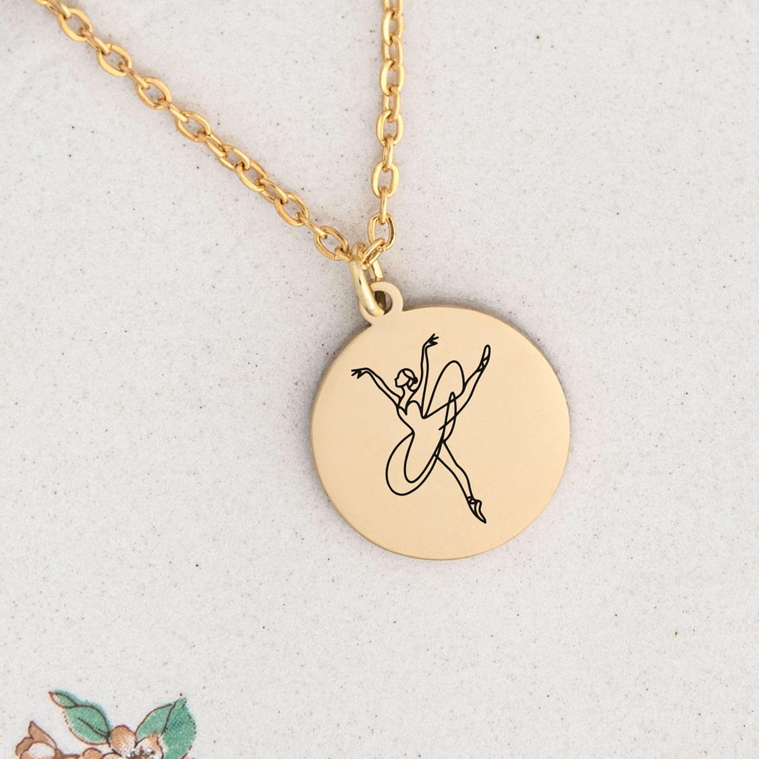 Fern & Filigree Dance Recital Gift for Girls, Dancer Necklace, Ballet Gift for Teacher or Student, Personalized Ballerina Gifts, Dance Team Pendant