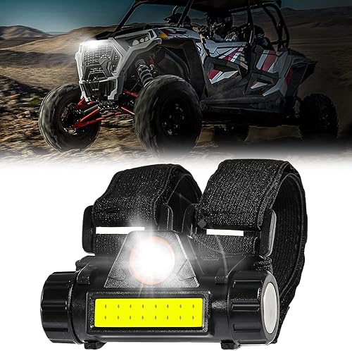 Miniatura 1 de AUXMART Luz LED universal de montaje en barra enrollable luces de trabajo interiores de montaje todoterreno para Polaris RZR Can Am Talon Pioneer