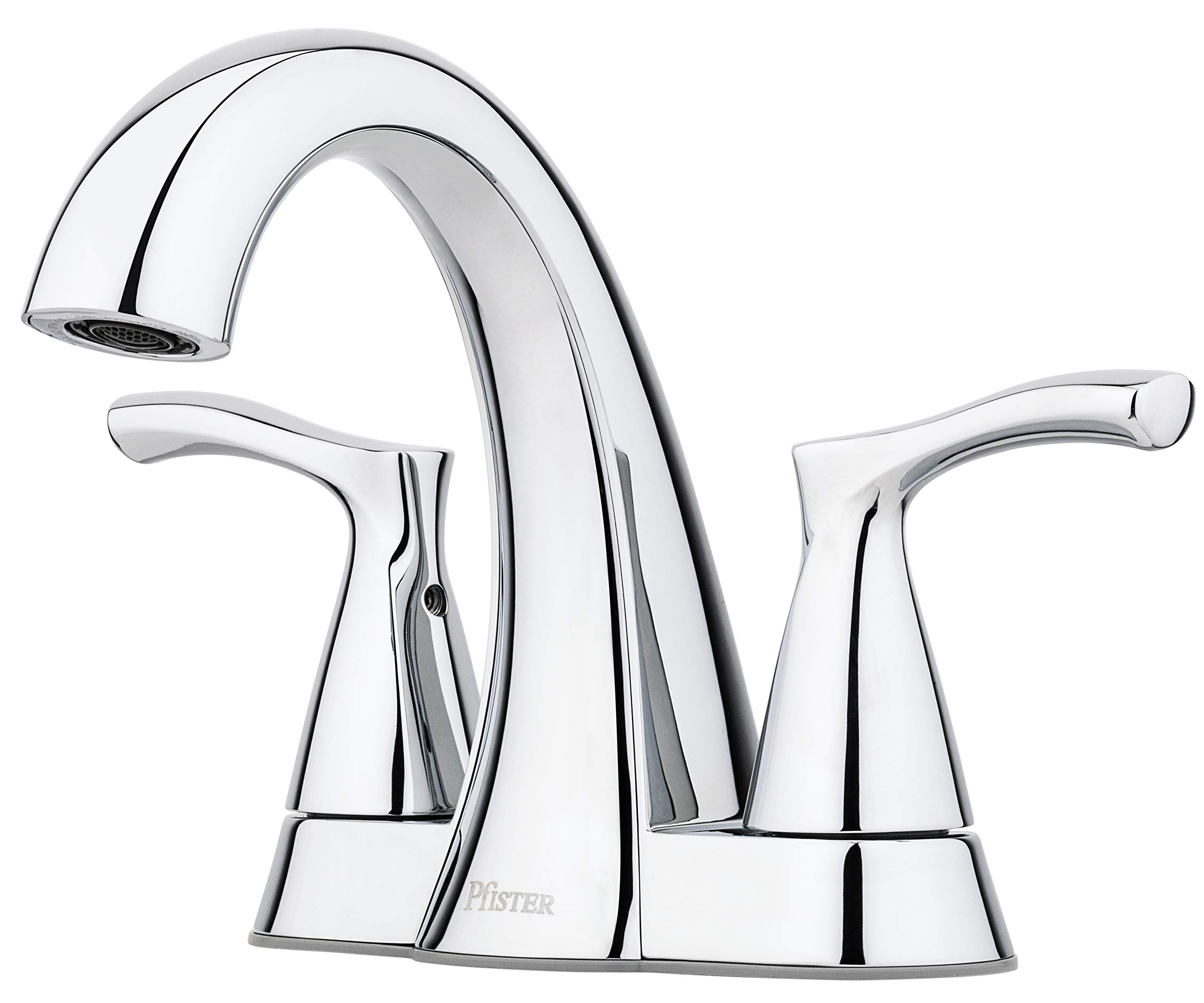 Pfister Masey Polished Chrome 2-Handle 4-in Centerset WaterSense Bathroom Sink Faucet with Drain
