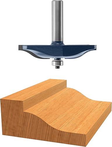 BOSCH 85638M - Broca de enrutador de panel elevado Ogee con punta de carburo de 2-12 pulgadas x 58 pulgadas