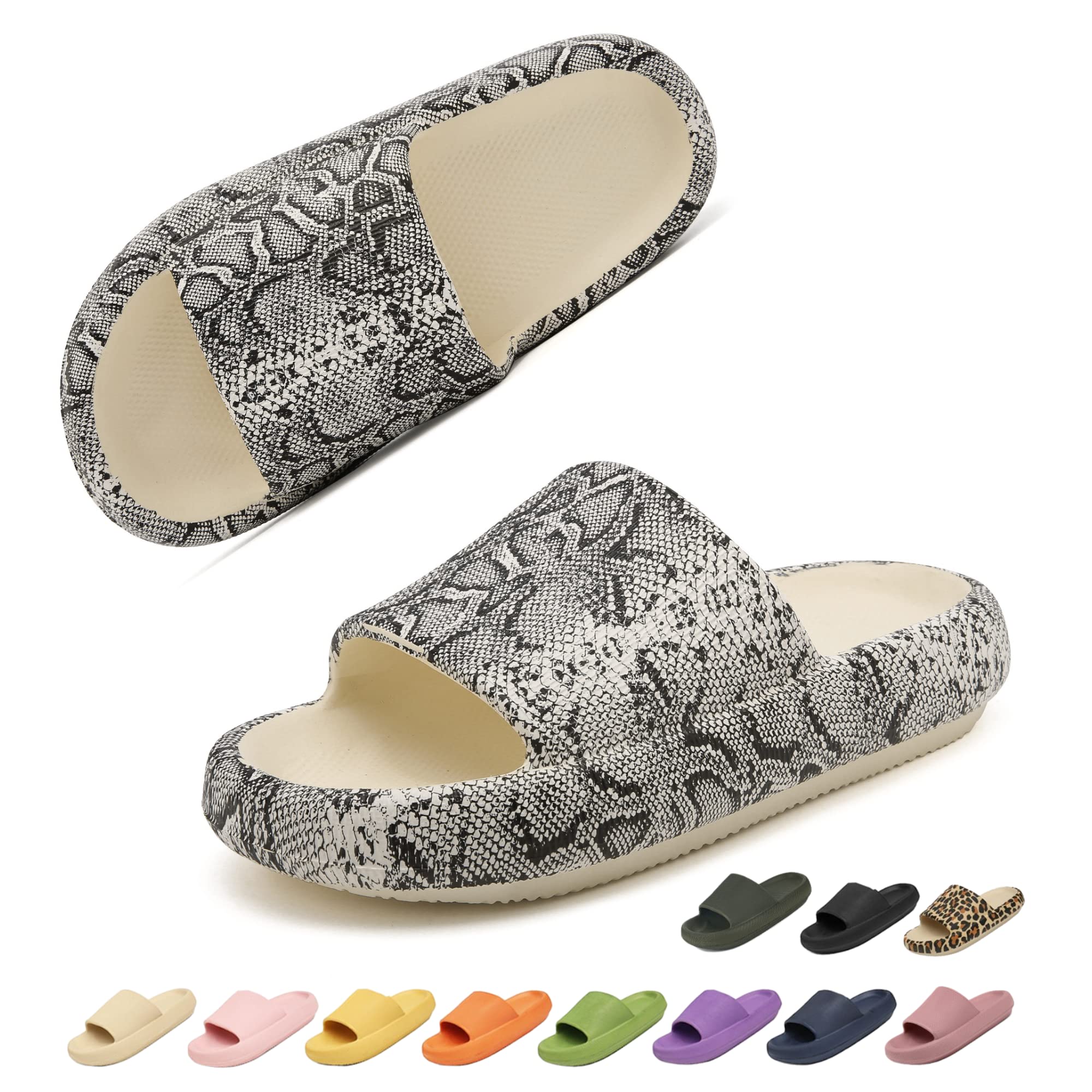 Geweo Ciabatte Nuvola Donna Uomo Comode Pantofole da Casa EVA Super Morbide Ciabatte Piscina Doccia Antiscivolo Slippers Asciugatura Rapida Sandali da Mare con Fibbie Regolabili Unisex