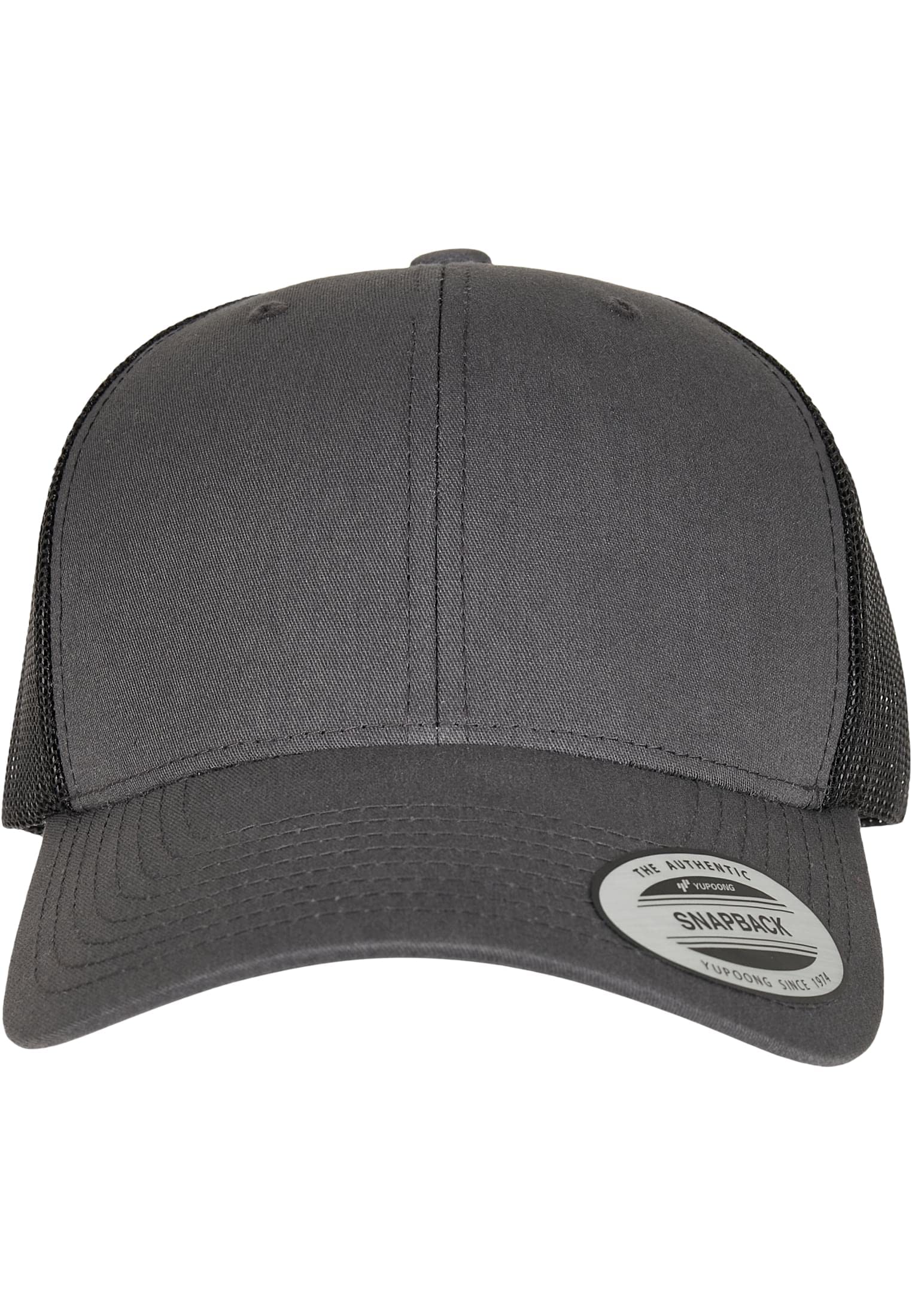 Flexfit Unisex Cap Retro Trucker 2-Tone Two-Tone Unisex Trucker Cap, Charcoal/Black, One Size