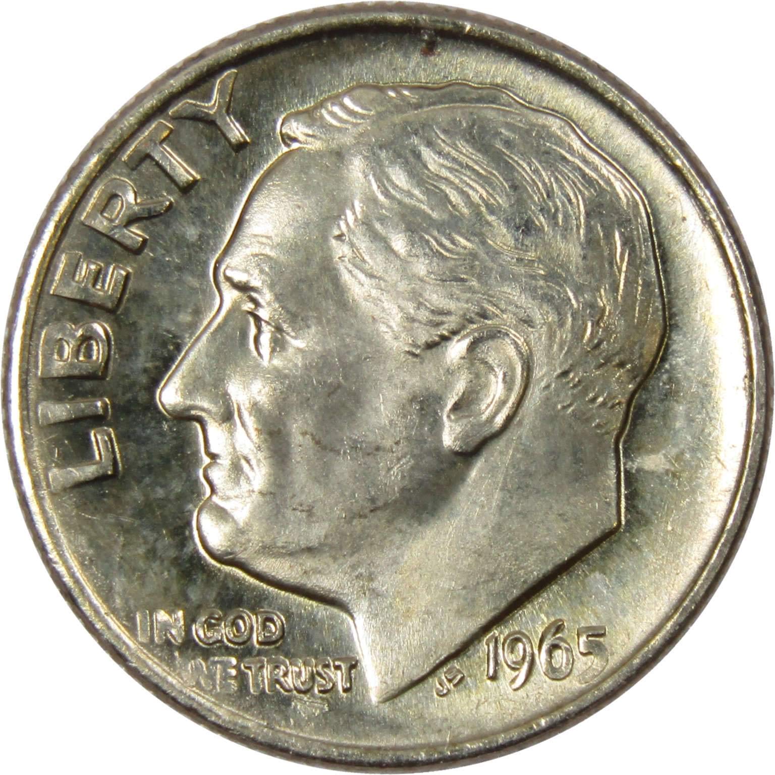 Dime トランプ 1965 Roosevelt Dime Clad Uncirculated Mint State 10c Coin