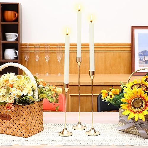 Miniatura 5 de Mumufy 30 portavelas cónico de metal para candelabros, centros de mesa para bodas, fiestas, decoración del hogar, se adapta a 34 pulgadas de grosor