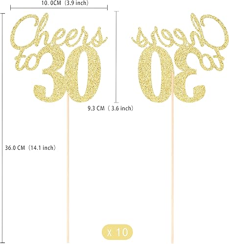 Miniatura 164 de Gexolenu Cheers to 40, paquete de 10 centros de mesa de cumpleaños de 40 cumpleaños con purpurina de color oro rosa de doble cara para mesas
