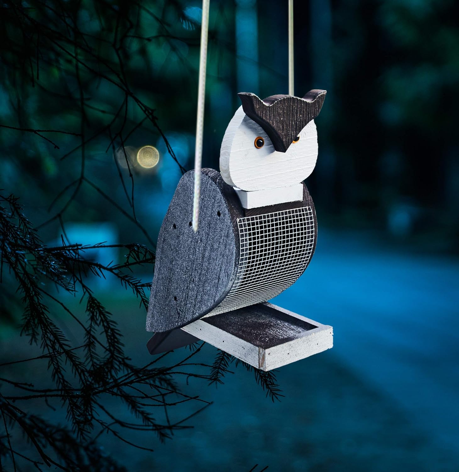 Amish Handcrafted Bird Feeder (Owl)