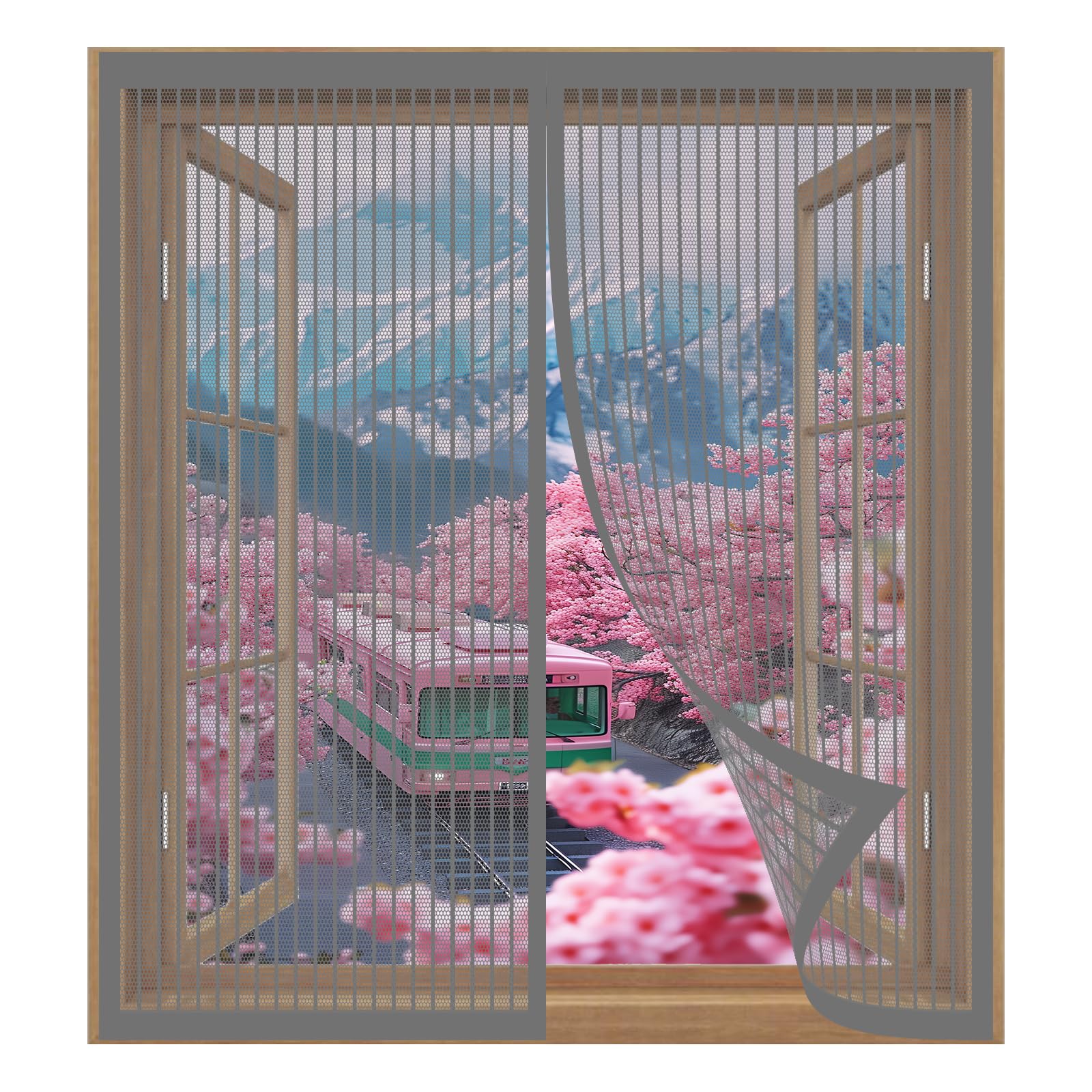 Yuanwan Grey Fly Screen Mosquito Net For Window 55 X 135 Cm Easy Installation No Drilling Or Screwing Door Screen Mesh Curtain For Windows Nets To Keep Bugs Out,