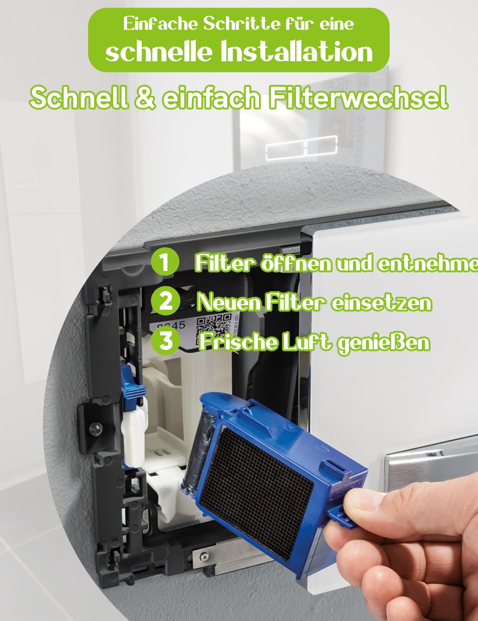 [ersetzt 242.999.00.1] Keramikfilter Typ 3 für Geberit AquaClean | Kompatibel mit AquaClean Mera, Tuma & Sela | Keramikwabenfilter für Dusch-WC Geruchsabsaugung (1 Stück)