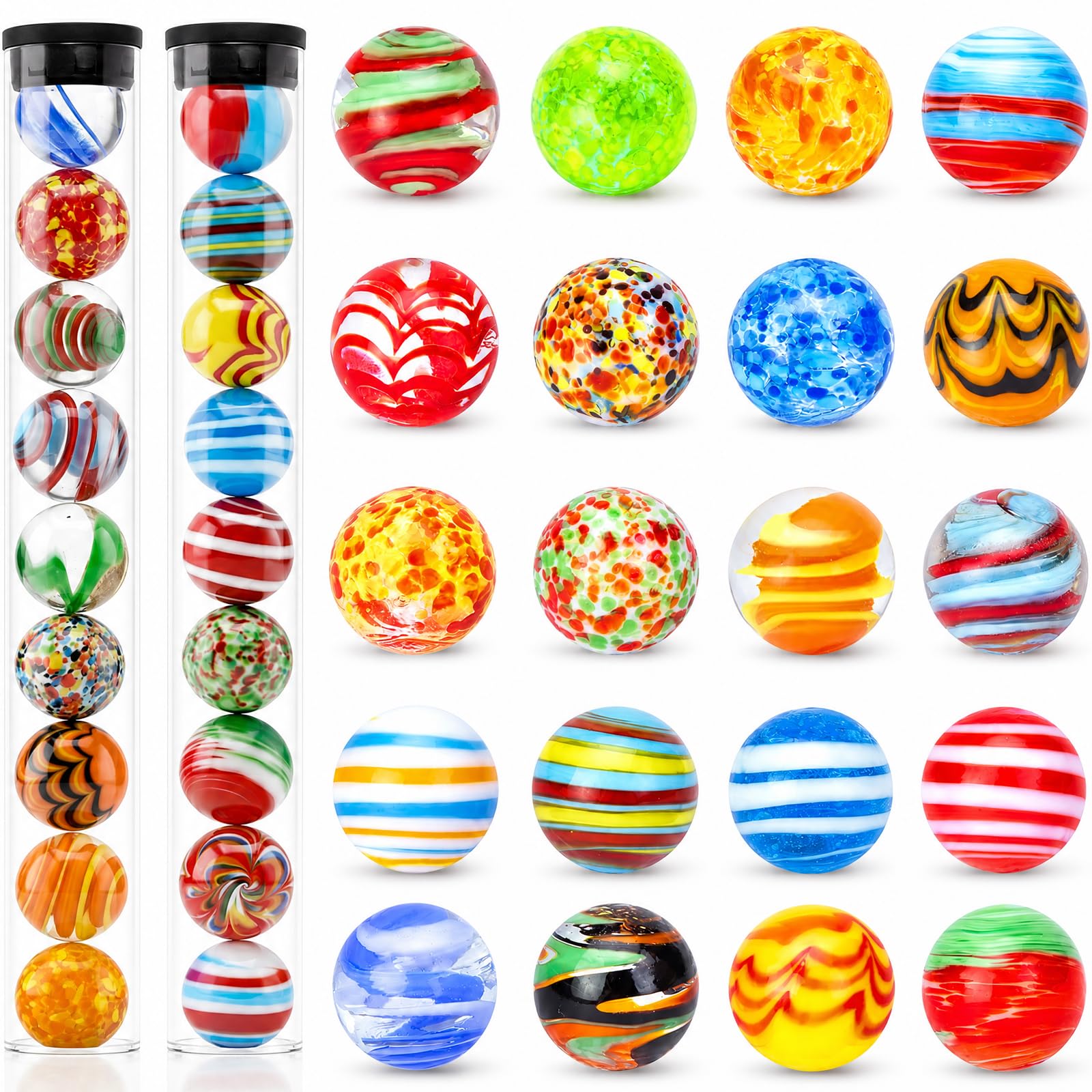 Amazon.com: FUTUREPLUSX 20PCS Glass Marbles Bulk, 0.63 Inch