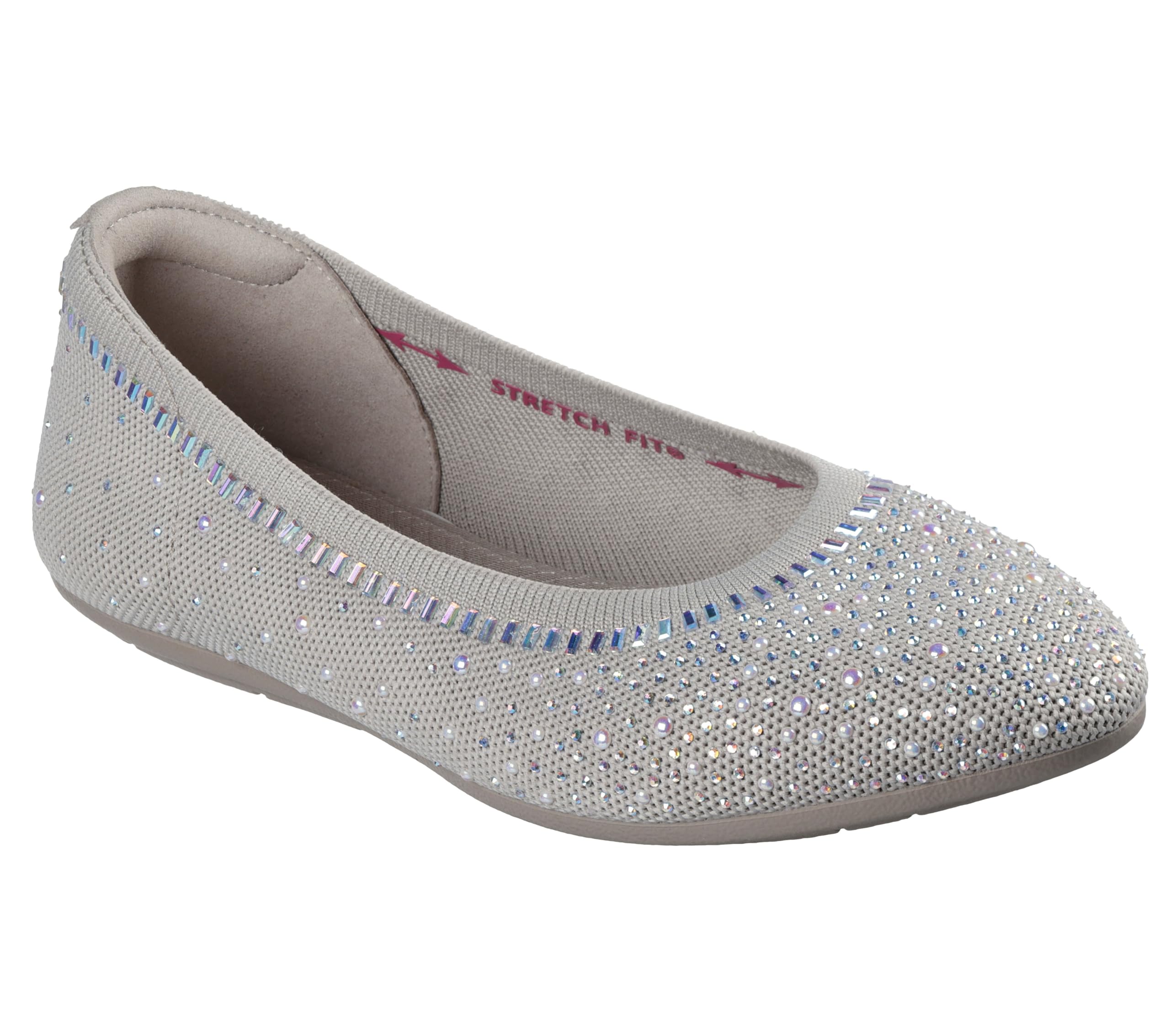 Skechers Modern Comfort Women's Women's Cleo 2.0-Mesmerizing Nights Ballet Flat, Taupe, 8