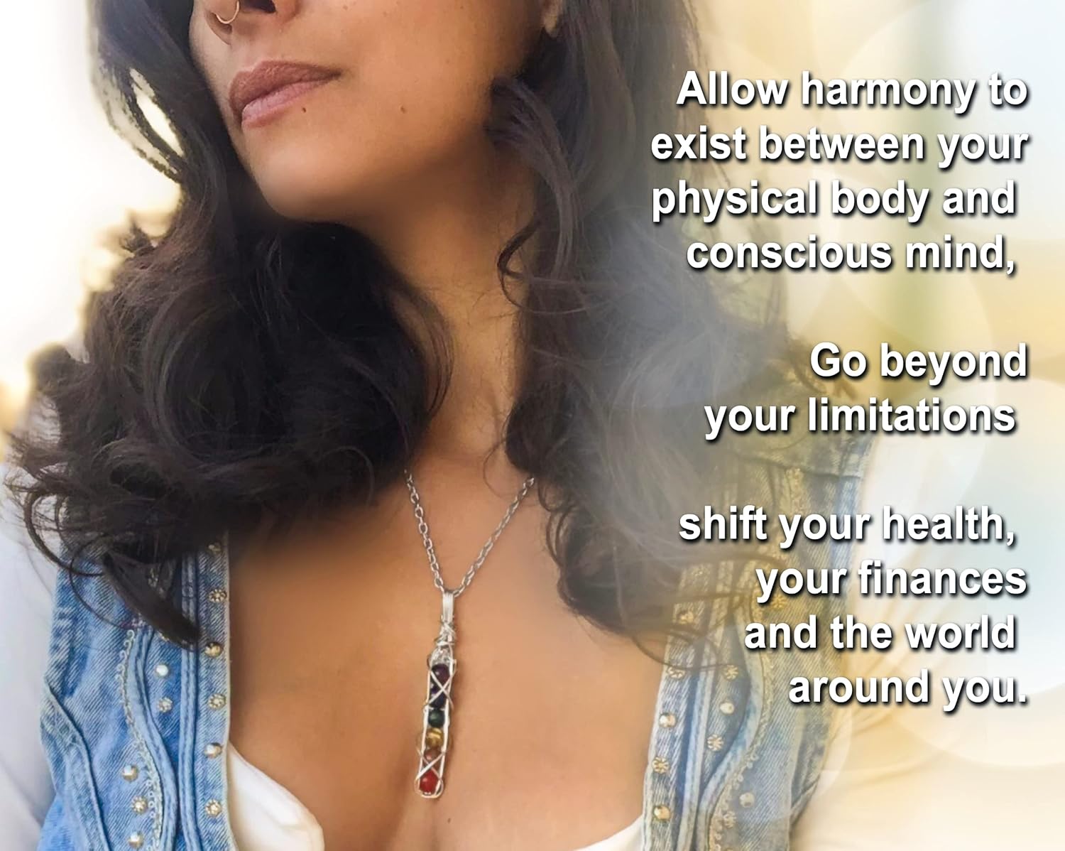 Natural Chakra Healing Necklace 7 Crystal Pendant Energy Balancing Reiki Wire Wrapped - Image 5