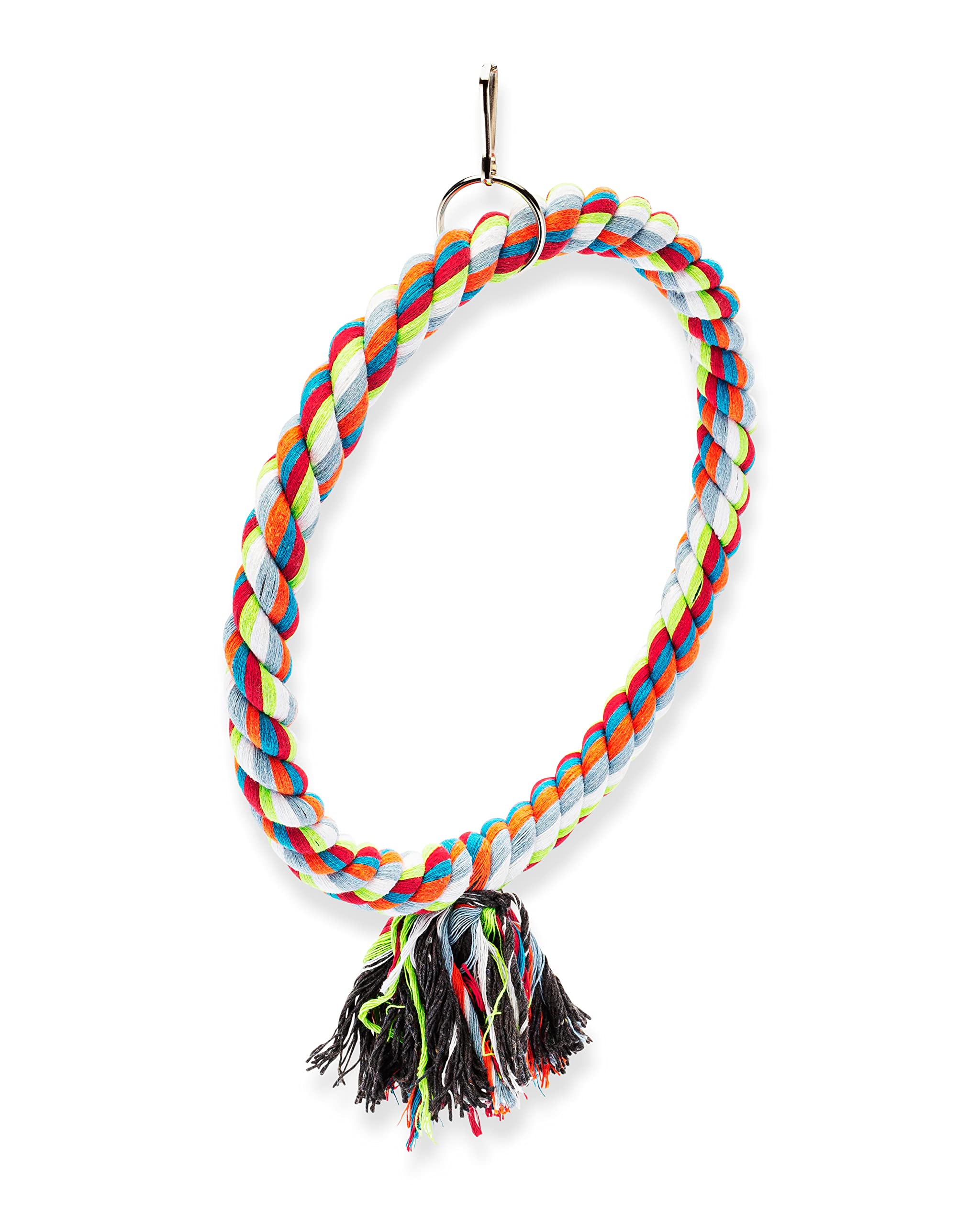 Perca grande de algodón para pájaros, hecha con materiales naturales, segura para escalar y masticar, ideal para loros grises africanos, cacatúas, periquitos y cacatúas