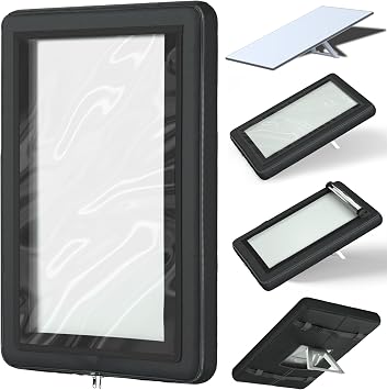 Protector for Starlink Gen3 Cover, Satellite Dish Accessories, Transparent PVC Material+900D Fabric, Weather-Resistant, Dustproof and Waterproof, for Maximum Signal Performance & Durability, Black