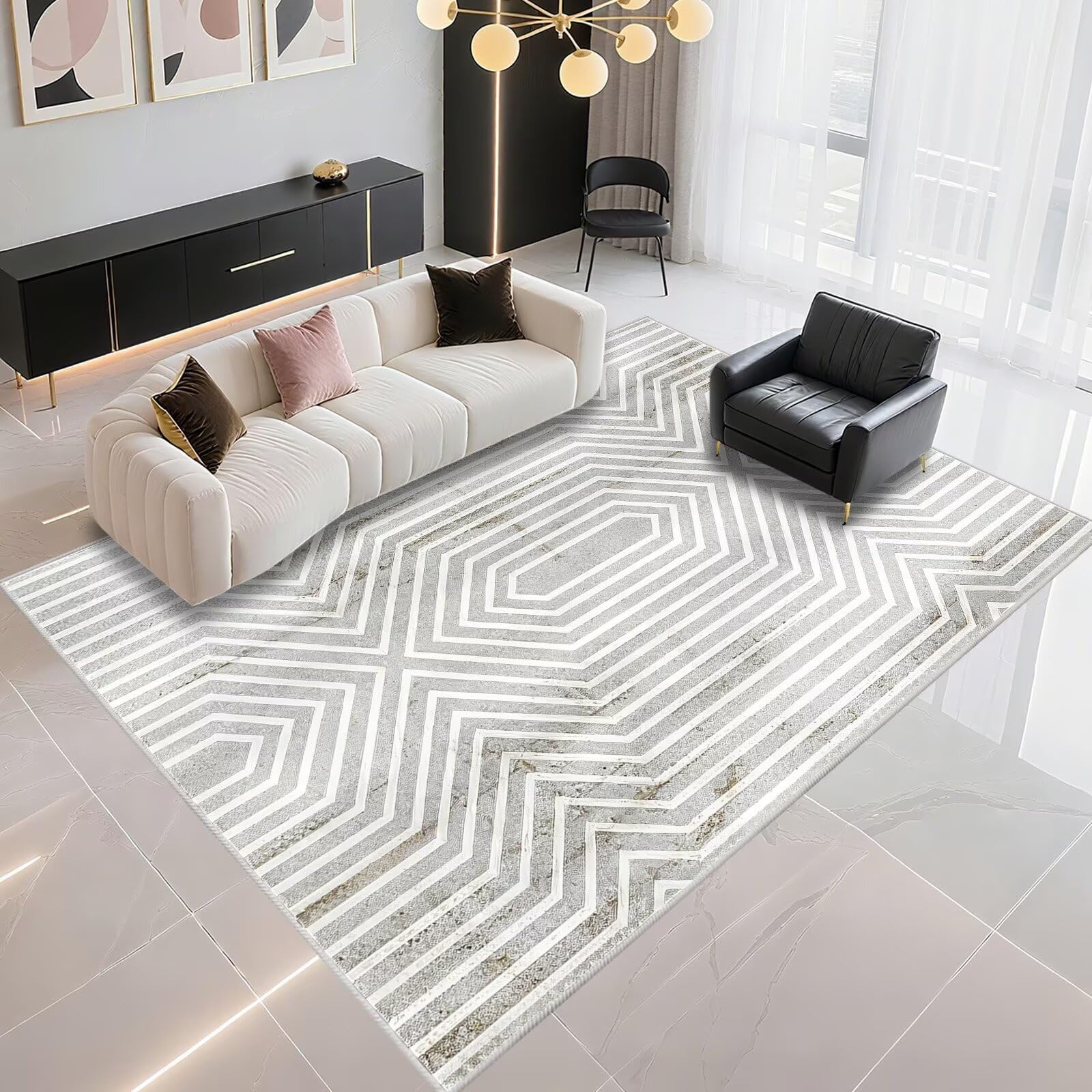 Tapis kitchen anti dérapant gris 120x200cm pour sécuriser le couloir de la cuisine