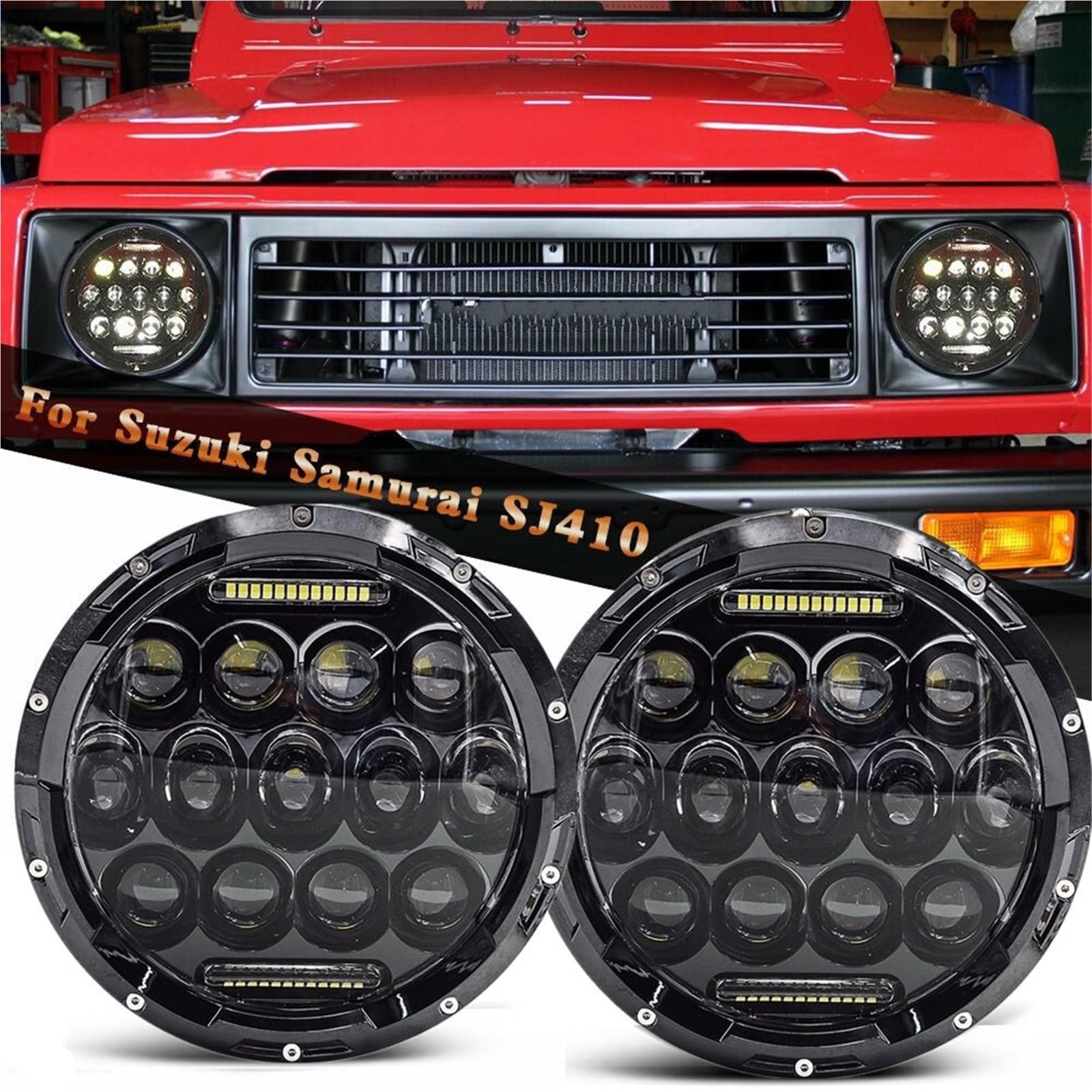 LED Oświetlenie pomocnicze Do Suzuki Samurai SJ410 7 Cal LED Okrągłe