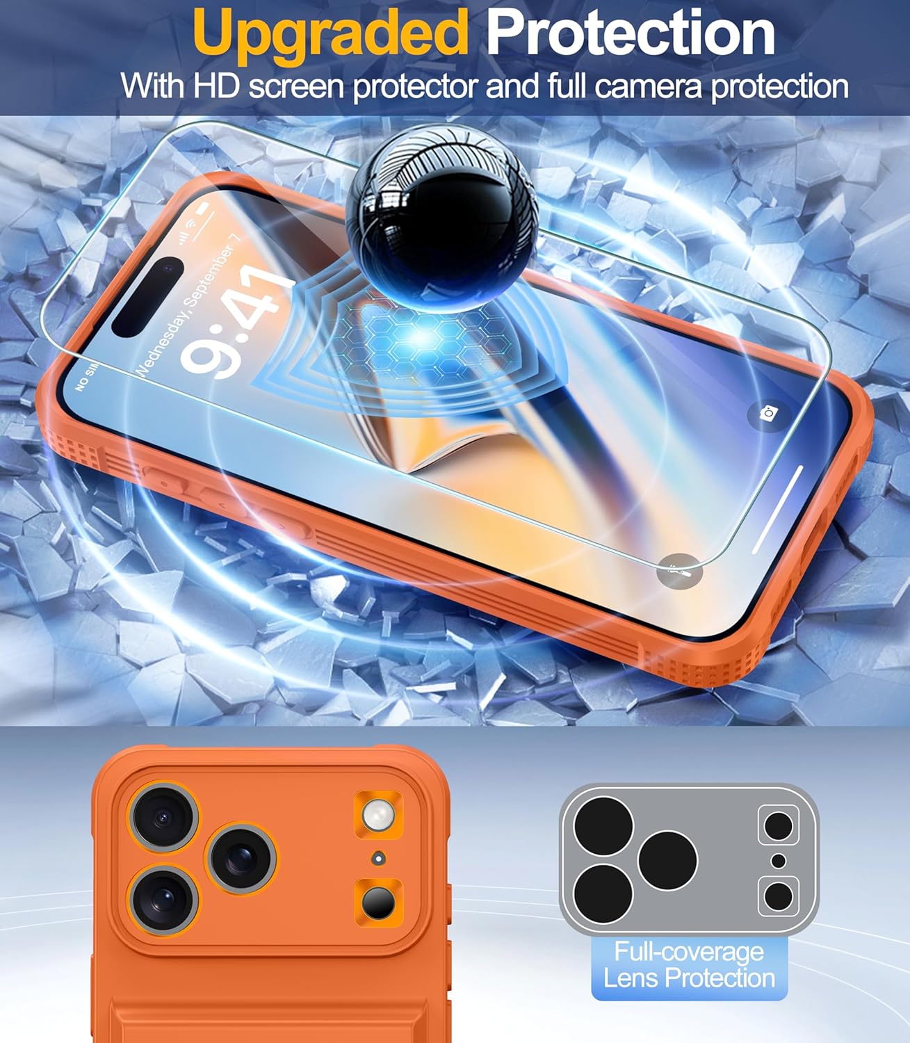 Oneagle Wallet for iPhone 17 Pro Max Case with Card Holder (4-5 Cards) [RFID Blocking] [Screen Protector] Full Camera Protection, with Kickstand 15FT Shockproof Heavy Duty Case for iPhone 17 Pro Max - Image 5