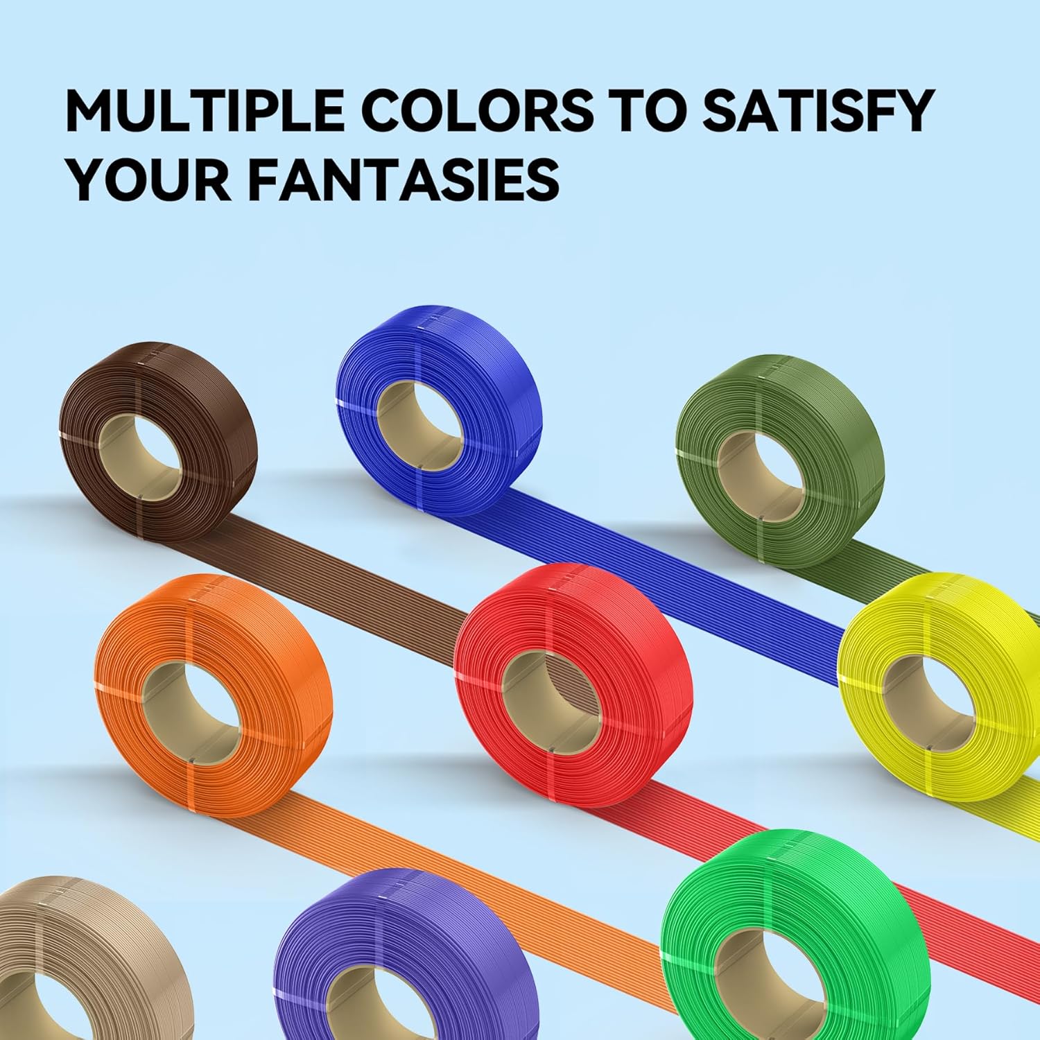 SUNLU PLA 3D Printer Filament 1.75mm Black and PLA Refill Filament 0.5KG*4 Black