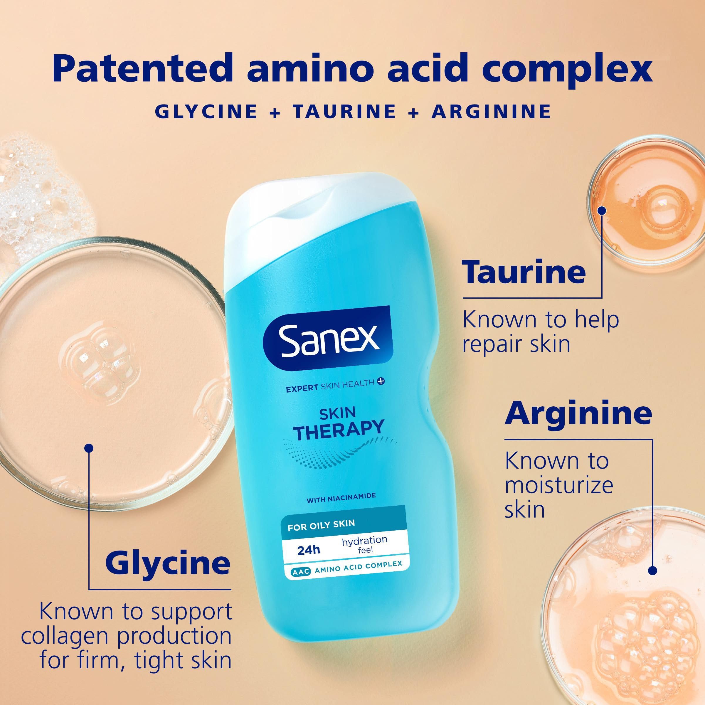 Sanex Expert Skin Health + Skin Therapy Smooth Skin Texture Shower Gel 450ml, Smoothes Skin Texture - Image 3