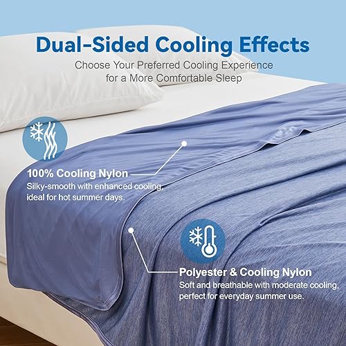 Miniatura 3 de Ailemei Direct Manta refrescante para durmientes acalorados, con efecto frío de doble cara, manta de verano ligera y transpirable para sudores