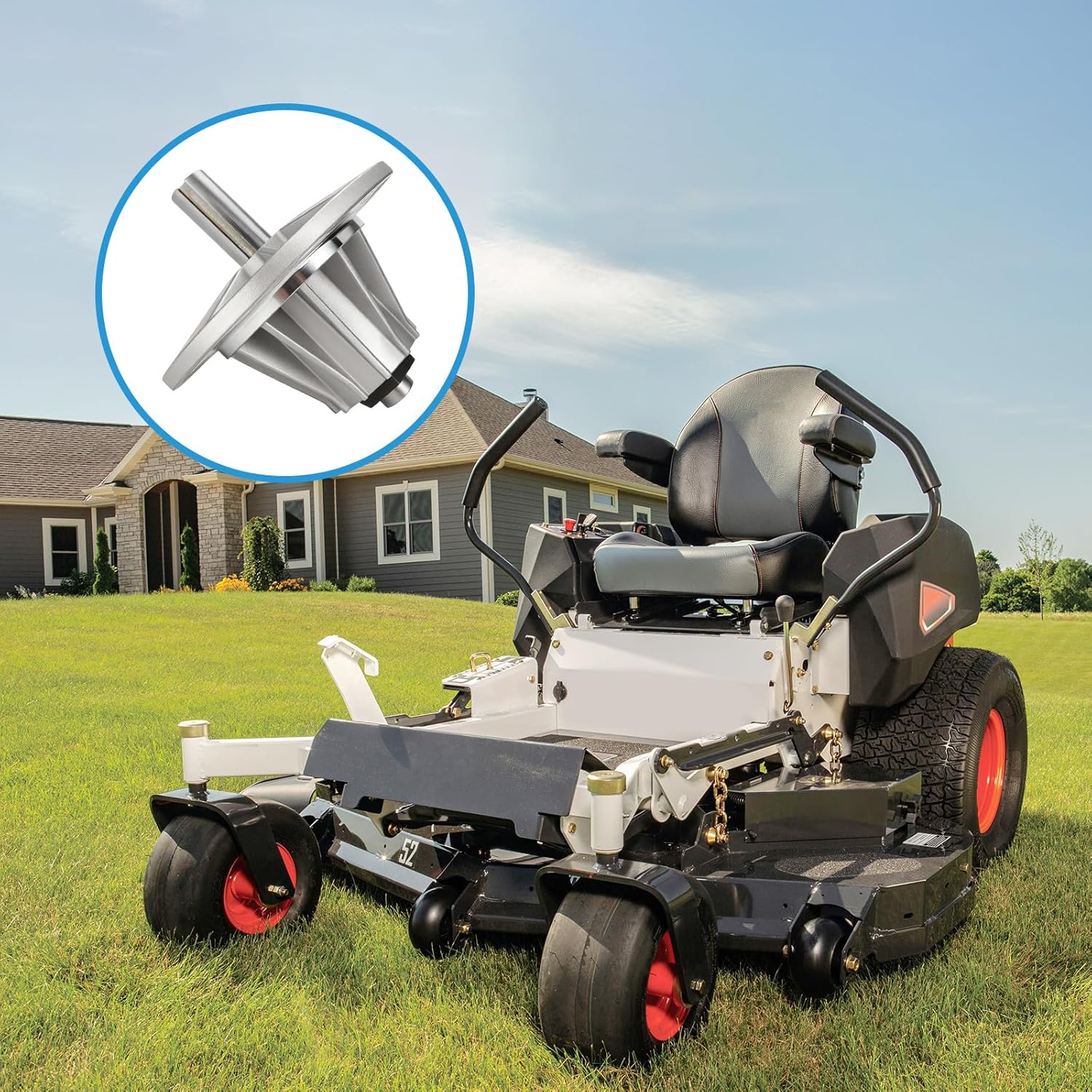Mower Spindle Assembly Compatible with Bob-Cat ZT200 Ryan Bunton Ryan Jacobsen Center Mower Spindle Lawn Cutter Machine Replaces 4165022 4115849