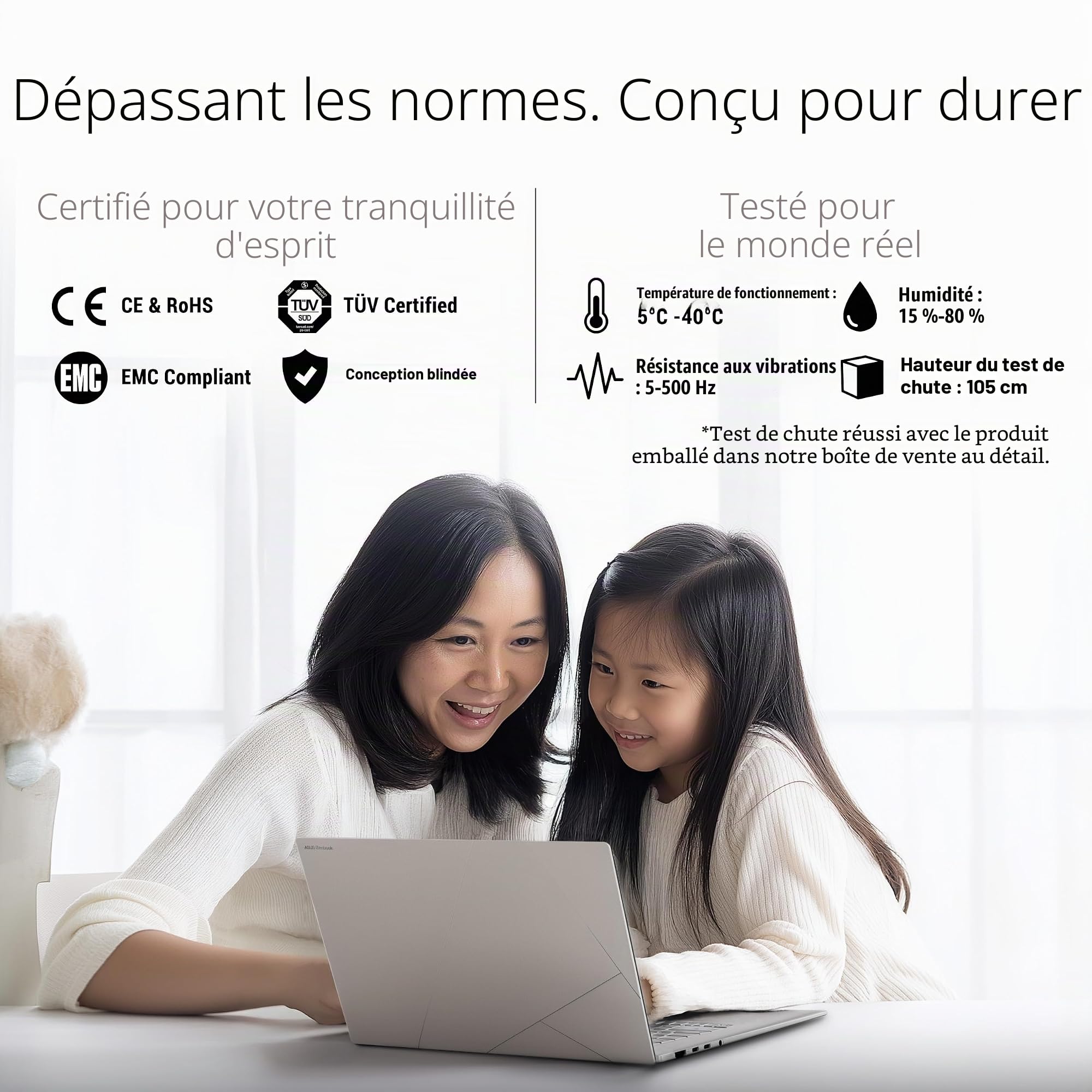 ASUS ZenDrive U9M Noir (SDRW-08U9M-U) – Lecteur Graveur CD / DVD x8 ultra-compact, M-Disc supporté, compatible avec USB 3.0 Type-C & Type-A pour Windows & Mac OS
