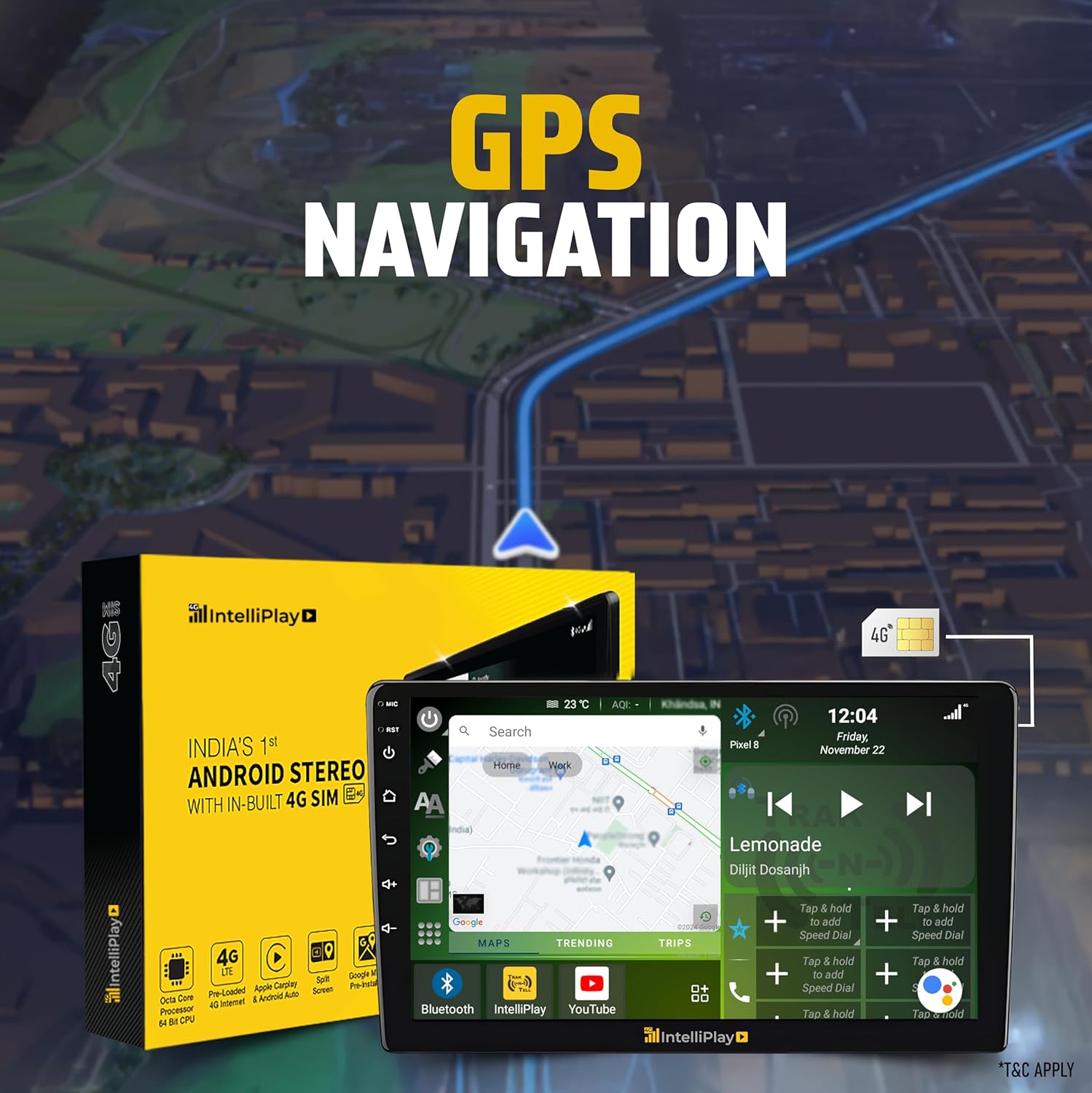 Intelliplay Car Stereo GPS Navigation