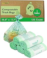 Vista 10 de bioMat Bolsas de basura compostables de 35 galones, 30 unidades, forros altos para basura de comida de cocina, certificado BPI, CMA y OK Compost