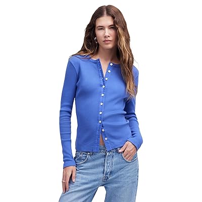 Madewell Long Sleeve Ribbed Cardigan Women