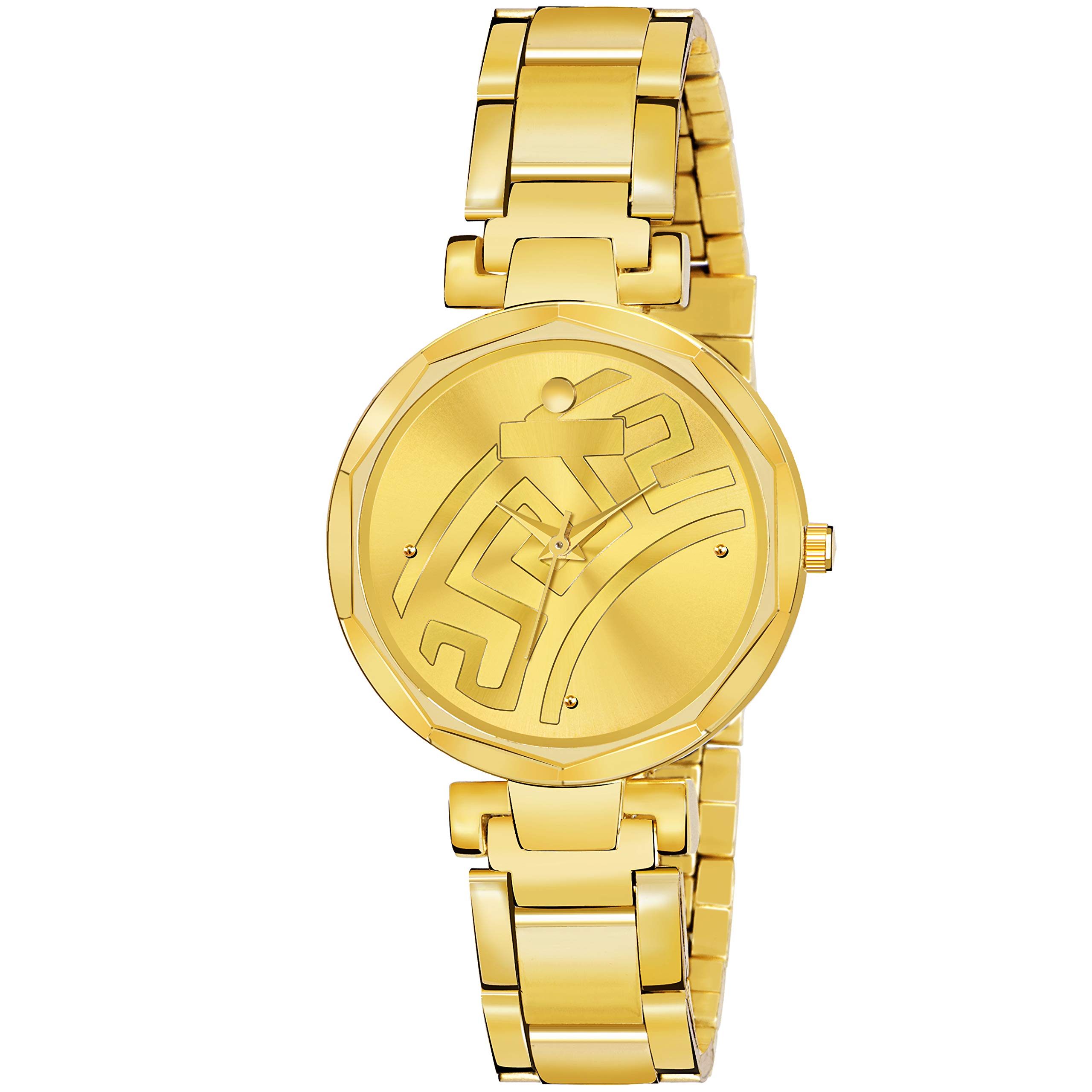 Niyati Fab Silver Stone Analogue Womens Watch(Gold Dial Gold Strap) (B08KQDB4VP) Amazon Price History, Amazon Price Tracker