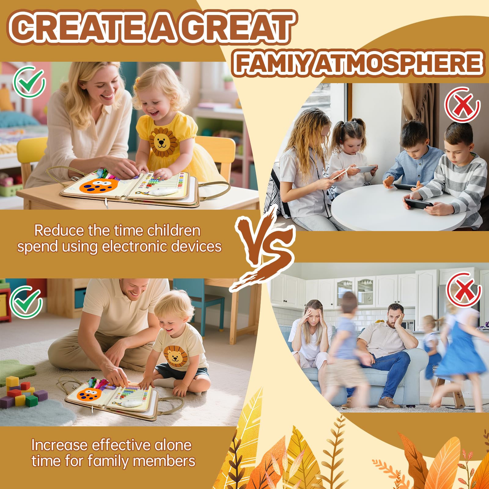 Sumtoco Busy Board, Montessori 2 Anni, Giochi Bambini 2 Anni, Libro Interattivo, Giochi da Viaggio Bambini, Montessori 1 Anno, Libro Sensoriale 1 Anno, Regalo Bimba Bimbo