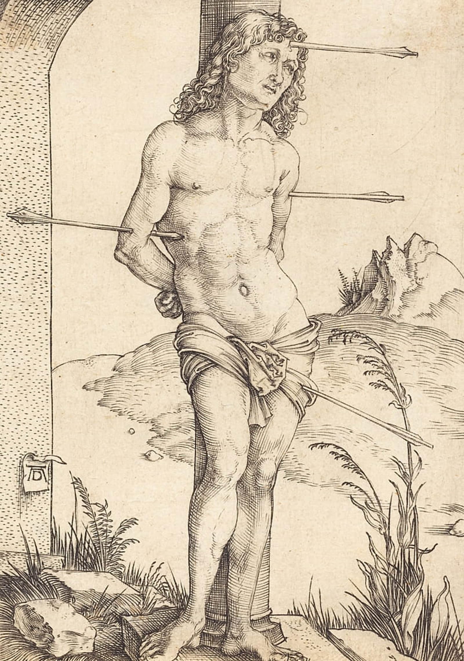 POSTERIIk Famous Print Pop Art Wall Art Graffiti Saintbound to the Column Probably by Albrecht Dürer Art Prints for Home Decor 60x90cm