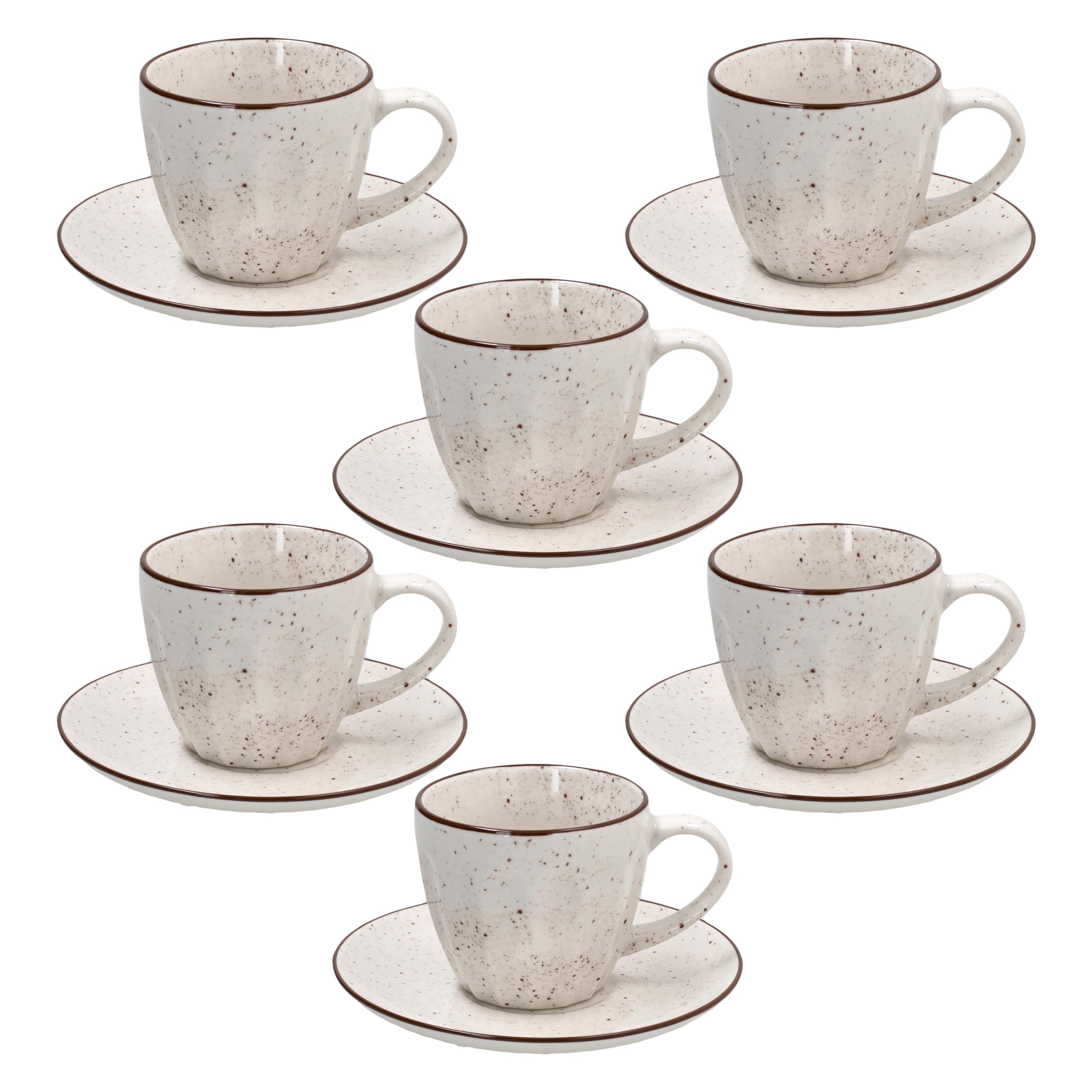 Tognana, Pack of 6 Cups The Con Plate Cc 200, New Bone China, Beige
