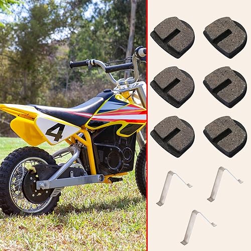 Miniatura 2 de KAMIER Pastillas de freno delanteras y traseras redondeadas de repuesto para Razor MX650 MX500 SX500 Mcgrath Dirt Bike Electric 4 Wheeler ATV Dirt