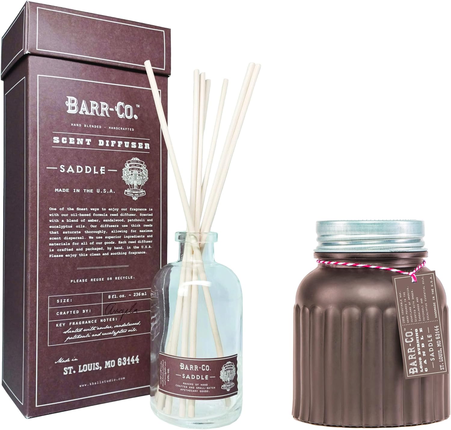 Apothecary Jar Candle - Saddle / 8oz Diffuser Kit - Saddle