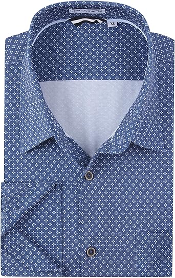 Alex Vando Mens Printed Dress Shirts Long Sleeve Regular Fit Button Down Shirt