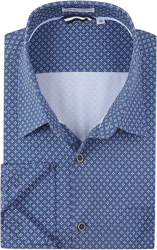 Alex Vando Mens Printed Dress Shirts Long Sleeve Regular Fit Button Down Shirt