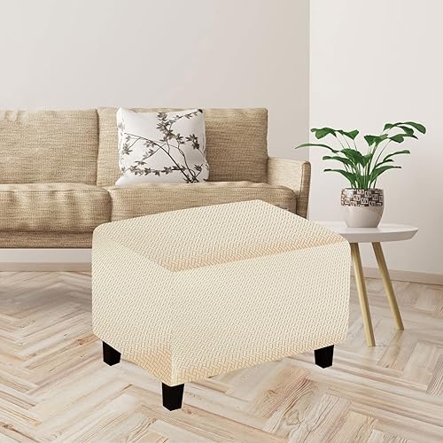 Miniatura 2 de Funda otomana de sofá resistente al desgaste, fundas otomanas rectangulares elásticas, funda para taburete de pies, fundas de taburete extraíbles
