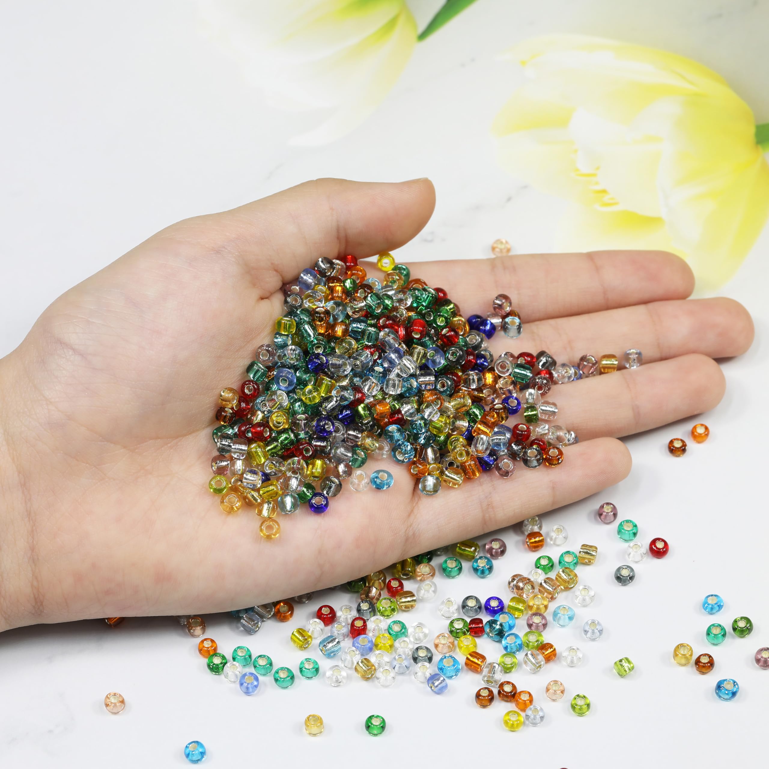 Perles De Rocaille 3mm Bala&Fillic - 8400pcs Kit Bracelets Avec Ficelle Élastique