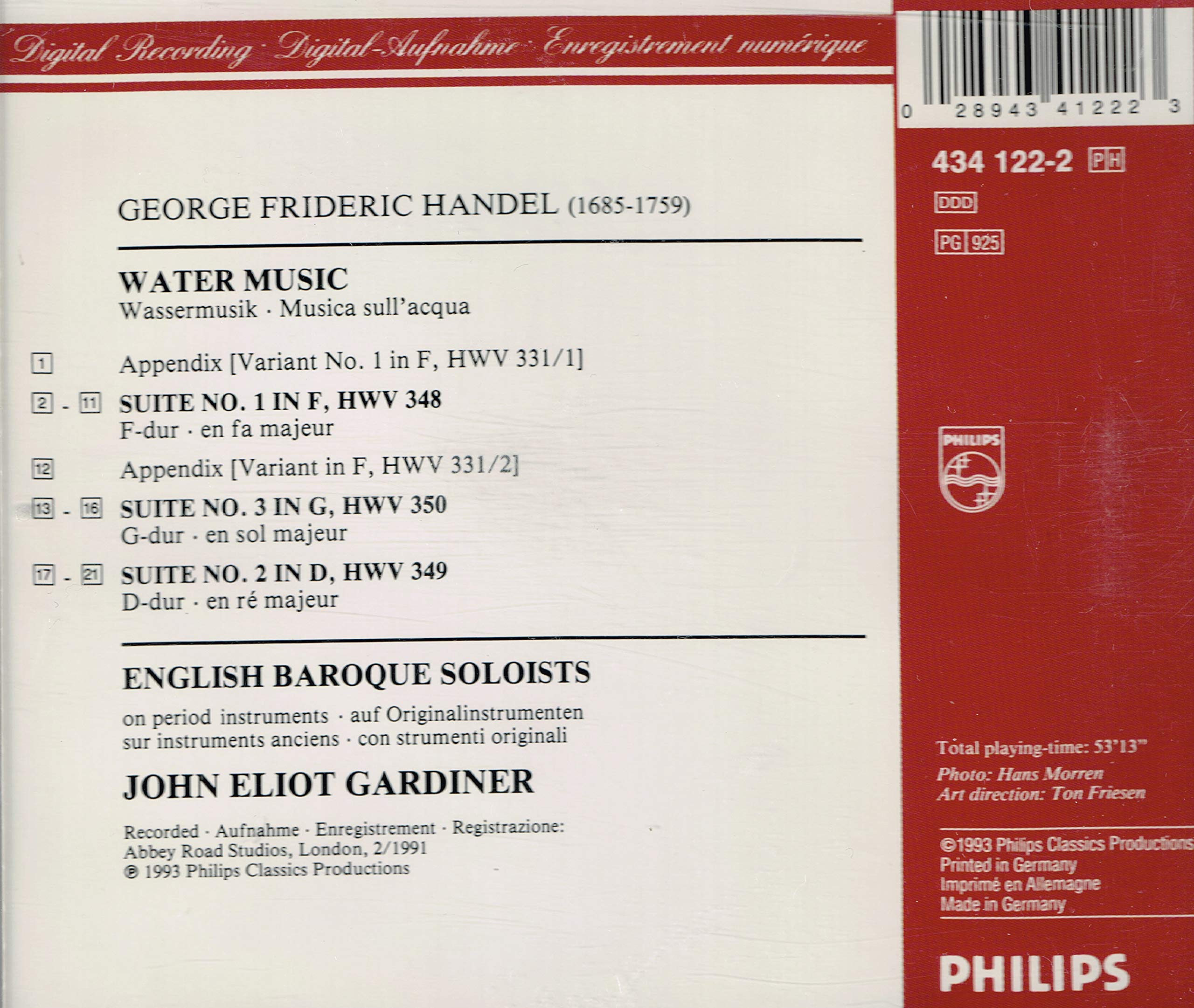 Water Music [Audio CD] Handel, G.F.