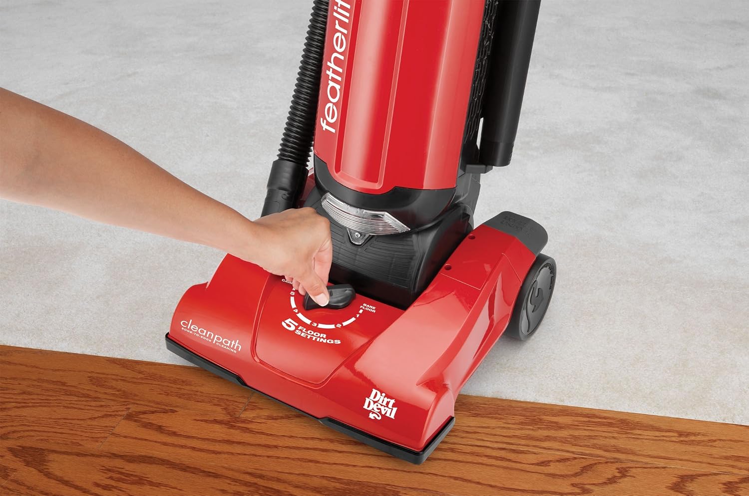 Dirt Devil Vacuum Cleaner Featherlite Corded Bagged Upright Vacuum UD30010 , Red