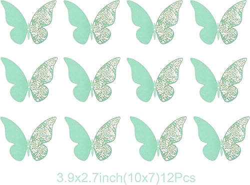 Miniatura 2 de 12 calcomanías de pared de mariposa 3D, decoración de pared de bricolaje, calcomanías de mariposas de papel extraíbles, decoración de dormitorio de