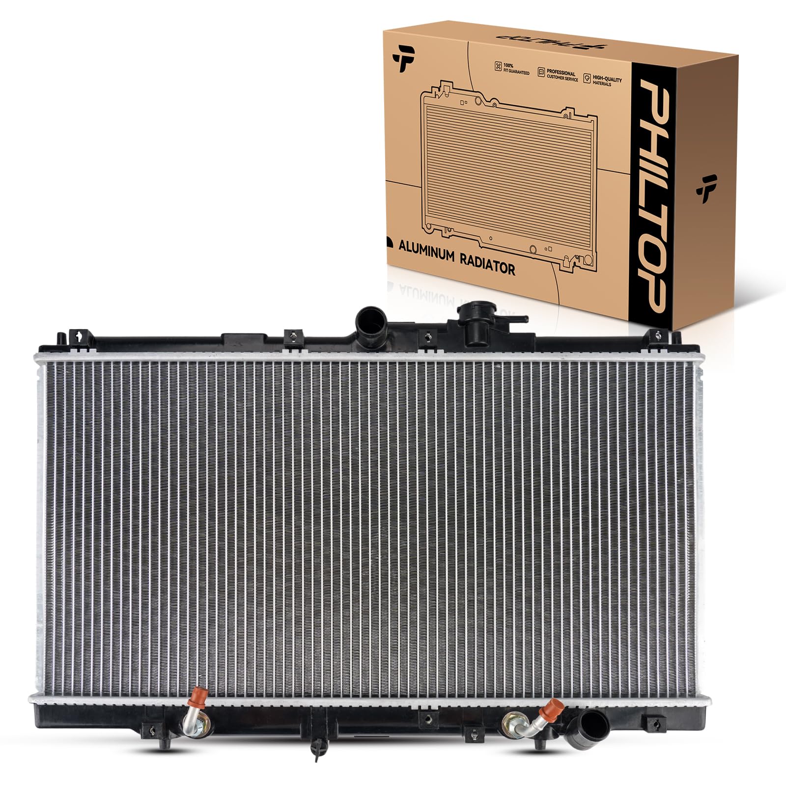 PHILTOP Aluminum Car Replacement Radiator Compatible with 1995-1997 Accord 2.2L, 1994 Accord, 1997-2001 Prelude, 1998-1999 CL 2.3L, 1997 CL 2.2L CU1494