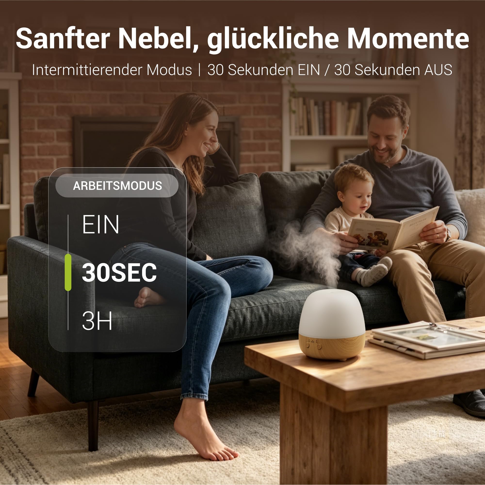 ASAKUKI Aroma Diffuser kabellos 150ML für Zuhause Büro