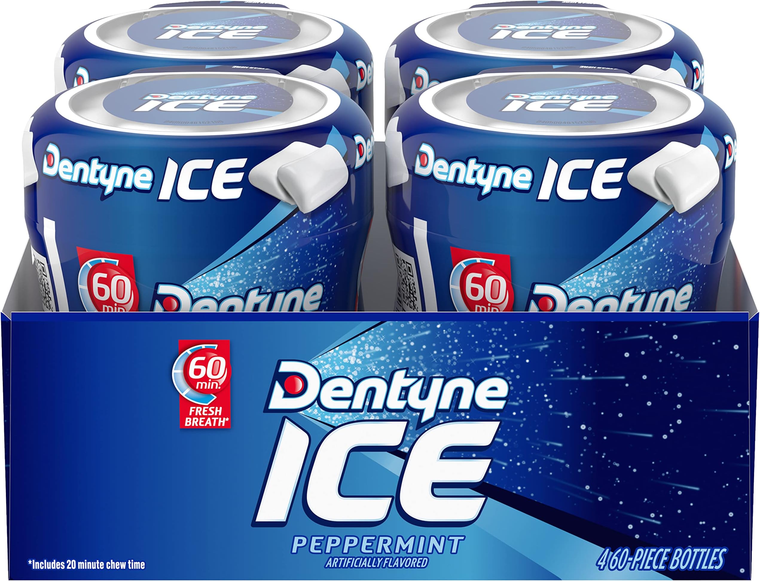 Dentyne Ice Sugar-Free Gum (Peppermint, 60 Piece, Pack of 4) by Dentyne